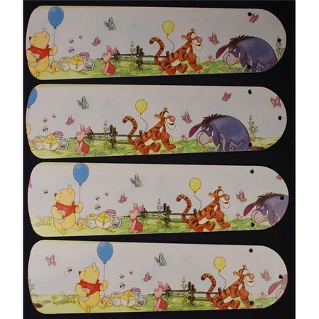 Emblem 42 in. New Disney Winnie The Pooh & Friends Ceiling Fan Blades EM983714